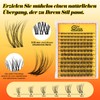 GlowVane Volumen Cluster-Lashes D Curl, Lash-Cluster, Wimpern-Extensions Einfach zu Hause,Wiederverwendbare