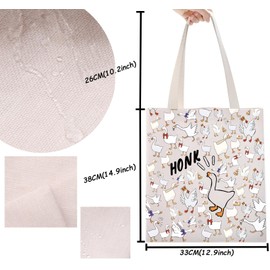 Honking Goose Game Gift Silly Goose Farm Gift Honk Goose Tote Bag for Game Lovers Goose Gamer Gift (Honk Tote)