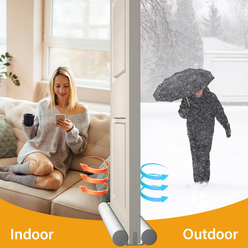 Large Door Draft Stopper,Under Door Sweep for Bottom of Door,Weather