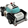 Police Car Money Box Black / White Polystone Dimensions (L