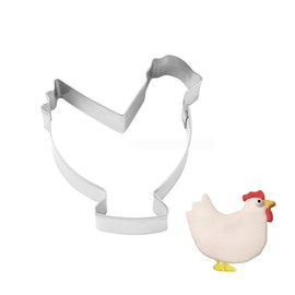BRBASAP Chicken Cookie Cutter Small Farm Animal Shape Cutter Premium Food-Grade Stainless Steel Fun Animal Shapes for Cookies Ornament and Crafts Dishwasher Safe Cutters for Chick Themed Baking Fun