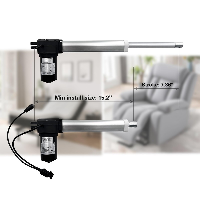 Fruhdi Power Recliner Mulin Motor ML16-246 Actuator Replacement for Adjustable