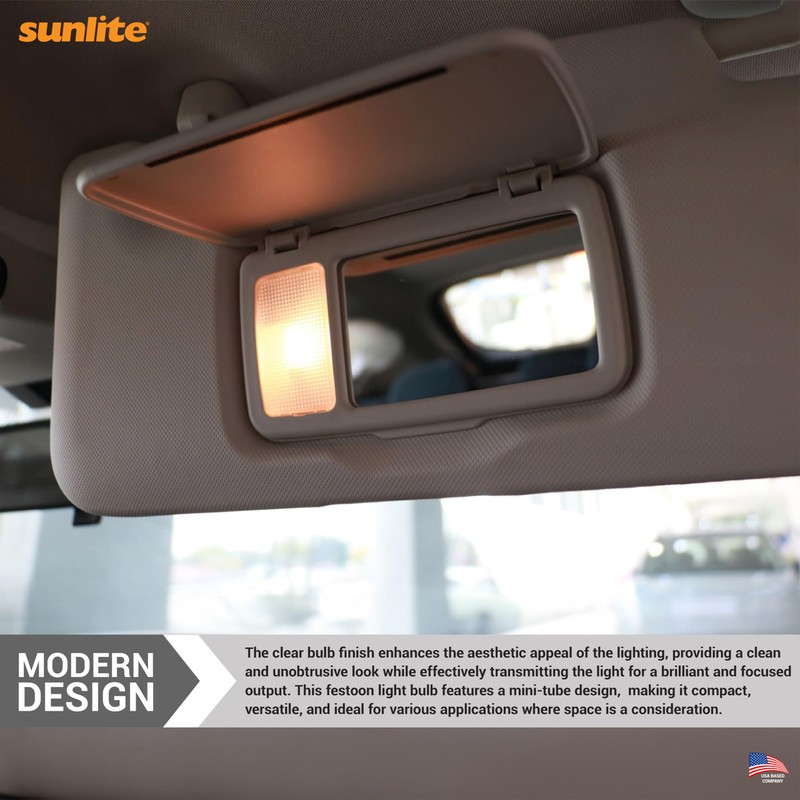 Sunlite Xelogen Wedge Base T3.25 Mini Tube Light Bulb, 10W,