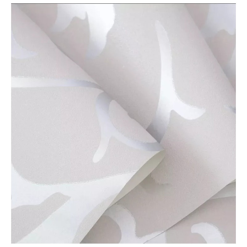 Hanmero Green Wallpaper Roll Pattern QZ01138 silver & grey