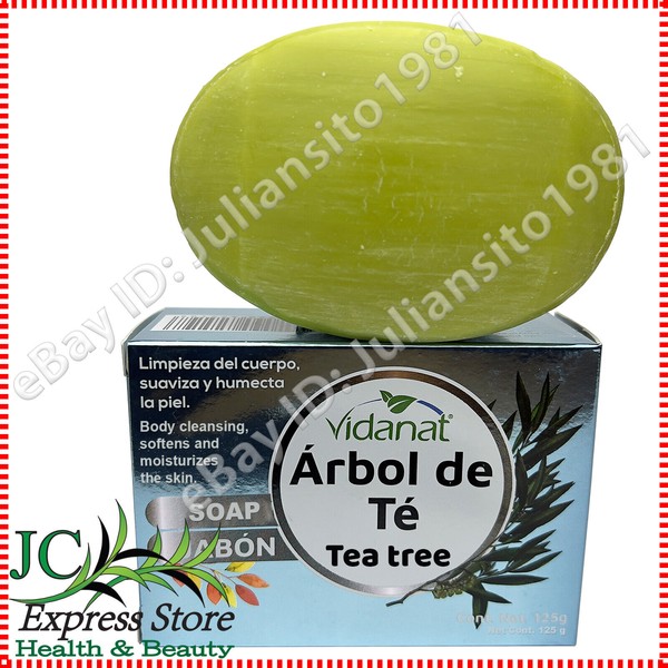 TEA TREE SOAP JABON DE ARBOL DE TE 125 G REDUCE OILY SKIN AND ACNE VIDANAT