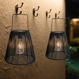 Afirst Solar Lanterns Outdoor, Rattan Hanging Solar Lights Natural Bamboo Waterproof Decorative Lanterns for Yard, Patio, Lawn,Pathway, Landscape, Garden Decor Mother's Day Gifts