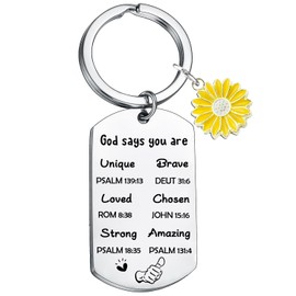 Positive Jesus Keychain Gifts Easter Basket Stuffers Christian Gifts for Women Men Inspirational Presents od Jesus Cute Easter Stuff Things