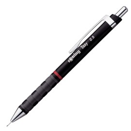 rOtring Tikky Mechanical Pencils, HB 0.5 mm, Black Barrels, 12 Count
