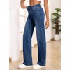 Sidefeel Women's Straight Leg Jeans High Waisted Stretchy Elastic Waist