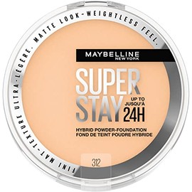 Maybelline New York Super Stay Up to 24HR Hybrid Powder-Foundation, Medium-to-Full Coverage Makeup, Matte Finish, 312, 1 Count