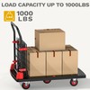 DWVO 1000 LBS Platform Truck Cart with Cage, Trolley Cart