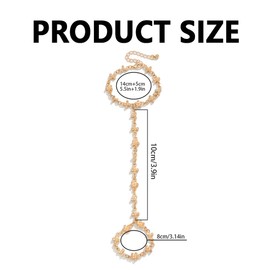 TTPSRY Women's Bracelets Boho Slave Bracelet Ring Link Bracelet Gold Finger Chain Thin Minimalist Handlet Bracelet Jewelry for Girls