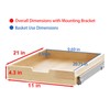 Sikarou Wood Pull Out Cabinet Organizer 11" W x 21"