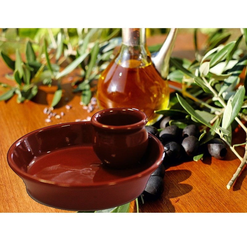 Fackelmann Small Olive Wood Plate, Ceramic, Brown, Plato Aceitunero