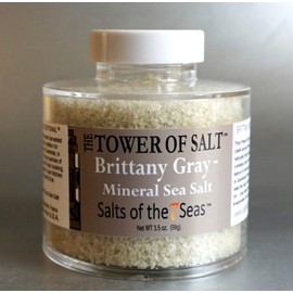 Salts of the 7 Seas Brittany Gray Sea Salt- Presented in Clear Acrylic Stacker Jar