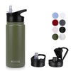 MURBONE Insulated Water Bottle, 1L Stainless Steel Drink Flask with