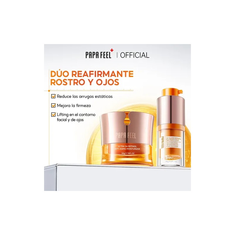 Kit Reafirmante Antiarrugas Papa Feel Retinol Face + Eye