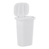 Rubbermaid Spring Top Lid Trash Can, 13-Gallon, White Plastic Wastebasket/Garbage