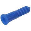 Hillman 370329 Ribbed Plastic Anchor, 8-10-12 X 1-1/4-Inch, Blue, 100