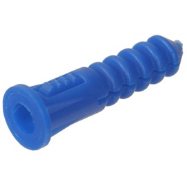 Hillman 370329 Ribbed Plastic Anchor, 8-10-12 X 1-1/4-Inch, Blue, 100 Count (Pack of 1)