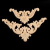 4Pcs Rubber Wood Carved Corner Onlay Applique Furniture Unpainted DIY