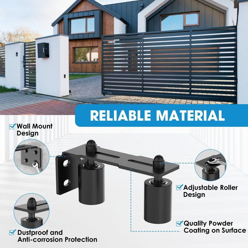 YogePote Heavy Duty Slide Gate Roller Guide with Steel L