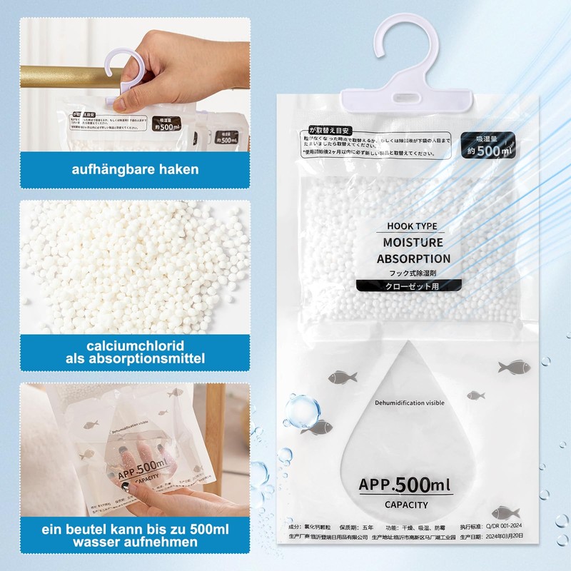 Hanging Dehumidifier, Cabinet Dehumidifier, Moisture Bag, Against Moisture Absorber (9