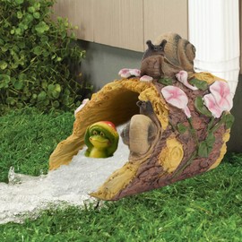 Elenon Snail Decorative Gutter Downspout Extension Statue, Gutter Guardian Rain Downspout Extender, Garden Splash Block Outdoor Sculpture for 3" × 4" Down Spouts Decor