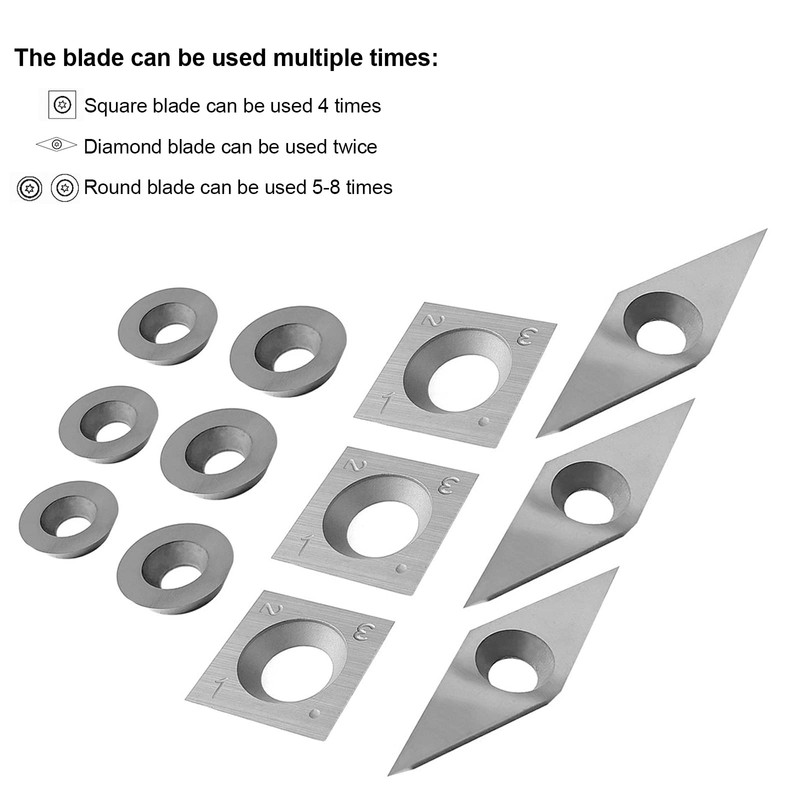 Carbide Indexable Inserts Set for Lathe Chisel, 12 Pieces CNC