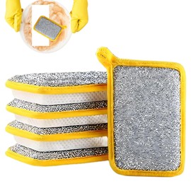 5 Pack Sponge Cloths, Dish Cloths for Washing Up, Multi-Purpose Dish Sponges for Washing Up, Efficient Cleaning Solution for Kitchen Countertops and Cookware 13.5 * 9 * 2.5 cm