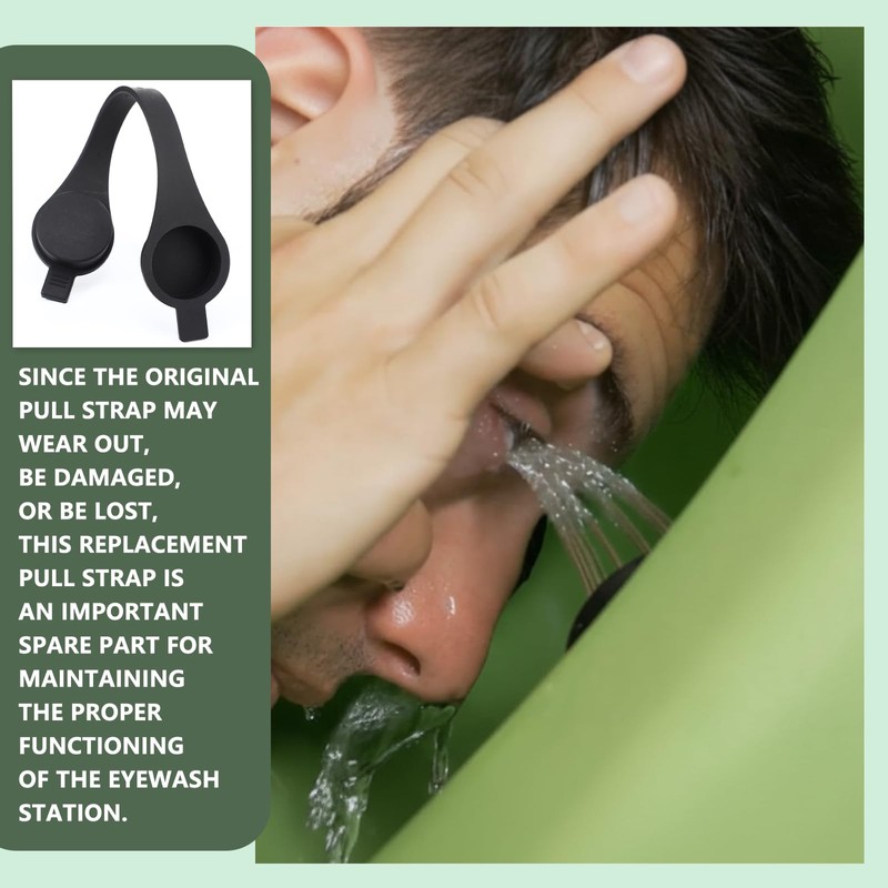Saysurey 2 Pcs Emergency Eye Wash Station Replacement Pull Strap