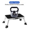 RV Step Stool Foldable 1-Step Stool Ladder Sturdy Metal Stable