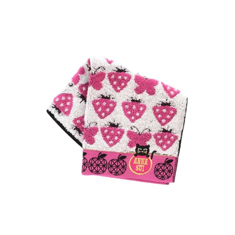 ANNA SUI 109482-0012-01 Towel Handkerchief, Fruit (Pink)