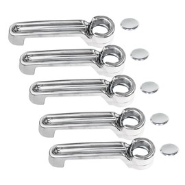 MOEBULB 5x5 Plated 4 Door Pull Handle Cover & Tailgate Handle Cover Compatible with 2007-2017 Jeep Wrangler JK / 2008-2012 Jeep Liberty / 2007-2011 Dodge Nitro (Silver)