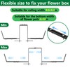 Adnee Set of 4 Double Sided Planter Box Brackets-Adjustable Window