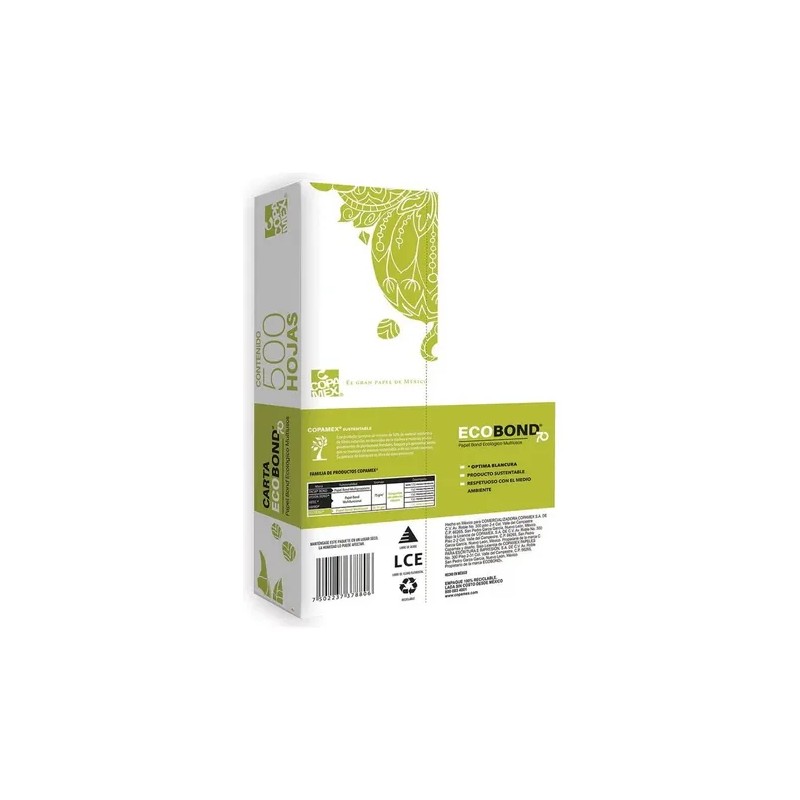 Papel Ecobond 70 Blanco Carta - 500 Hojas