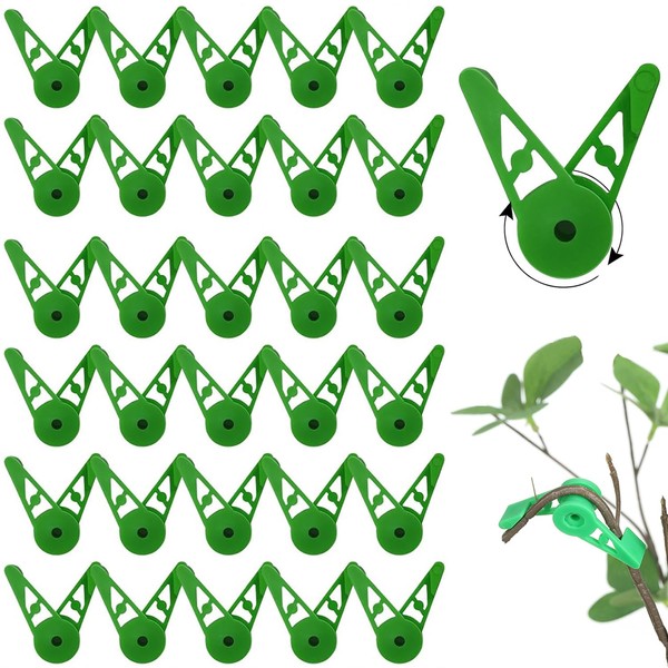 BUKYCAT Pack of 30 Plant Growth Bender Clips, Plant Branch,