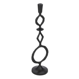 Bloomingville Decorative Cast Metal Taper Candle Holder, Black