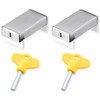 NJCXOLA Window Locks Stopper, 2 Pieces Door Frame Security Lock,