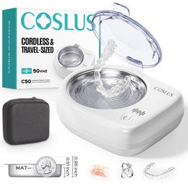 Sonic Retainer Cleaner Machine, Rechargeable Compact Portable Design