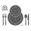 OCCASIONS 360 Pcs set (60 guest) Wedding Disposable Plastic Plate