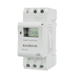 Baomain THC15A AC 220V - 240V Digital LCD Power Programmable Timer Time Switch Relay 16A Amp White