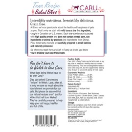 Caru - Tuna Recipe, Soft 'N Tasty Baked Bites All-Natural Cat Treats, Real Tuna, Non-Gmo Ingredients, No Wheat, Corn Or Soy (3 Oz), Blue (10851395005487)