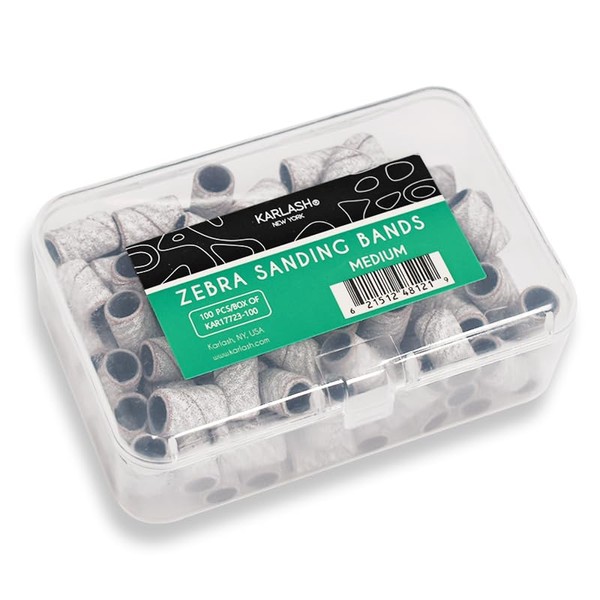 Karlash Professional Nail Sanding Bands Zebra Medium Grit File -
