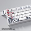 JSJTKeys Plum Blossom Theme White Keycap,PBT Side Printed Translucent Keycaps,