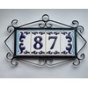 Daniella-M2 Spanish Hand-painted Ceramic Dark Blue Number With Dark Blue