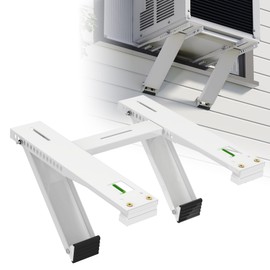 Chiligent Window Air Conditioner Bracket, Support Up to 200 lbs for 5,000 to 22,000 BTU AC Units, Heavy-Duty AC Support Bracket with 2 Arms, with Non-Slip Rubber Pads