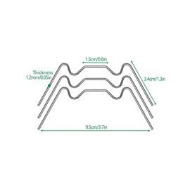 W-Shaped Clips, 50 Pieces W Clips for Greenhouse Glass Panels, Greenhouse Clips for Glass, Stainless Steel, Greenhouse Window Clips, Glass Panes Fixing Clips, Trading Glass