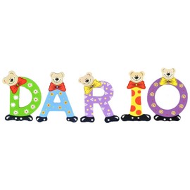 Playshoes Children's Wooden Letters Names Dario Set – Assorted