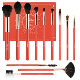 Juego de brochas de maquillaje profesional desde una matriz de brochas de base de sombra de ojos hasta un cepillo corrector hasta pinceles de...      